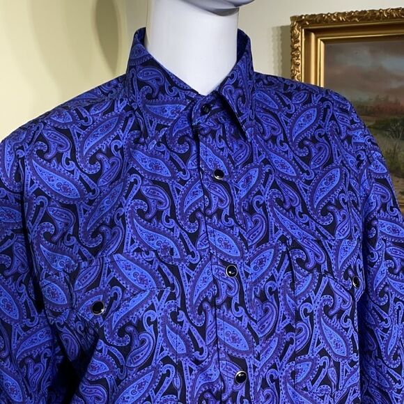 Rough Stock 100% Cotton Classic Paisley Cowboy Shirt - Picture 8 of 14